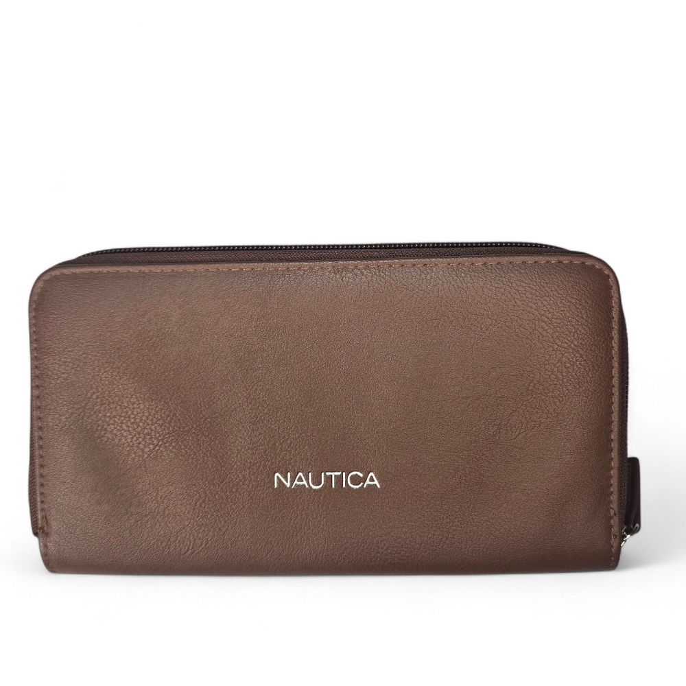 Nautica Bulk Cargo RFID Wallet Zip Around Organizer